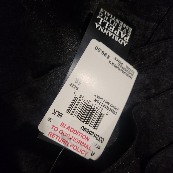 Black Pencil Ruffled Lined Skirt - Picture 3 of 7